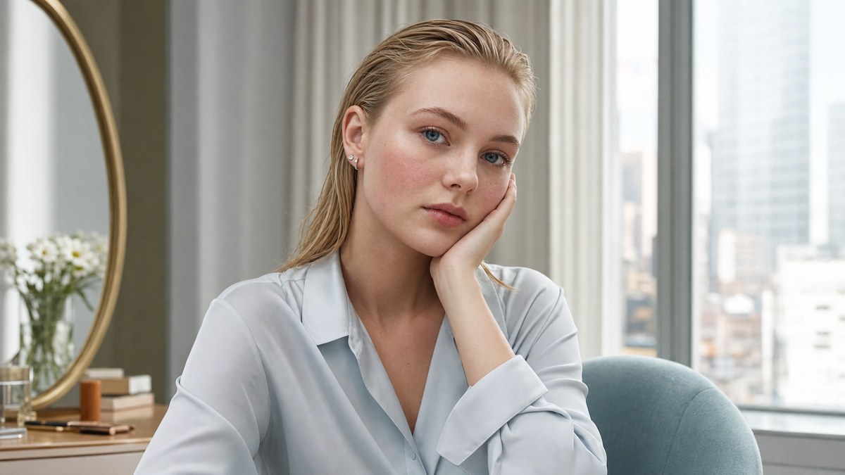 Diamond Earrings at Sunshine Diamonds - full model lifestyle image with visible diamond earrings