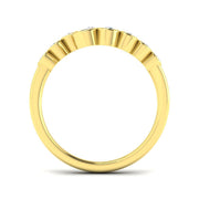 Lab Grown Diamond Open Bubble Ring with Bezel Set Graduated Design in 10K/14K gold and platinum with certified lab-grown or natural diamonds