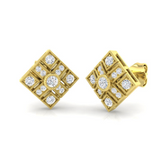 0.30Ct Art Deco Round Diamond Stud Earrings in 10K/14K gold and platinum with certified lab-grown or natural diamonds