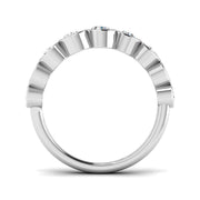 Lab Grown Diamond Bubble Ring with Graduated Bezel Set Design in 10K/14K gold and platinum with certified lab-grown or natural diamonds