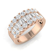 Baguette & Brilliant Diamond Ring Eternity Ring in 10K/14K gold and platinum with certified lab-grown or natural diamonds