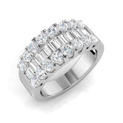 Baguette & Brilliant Diamond Ring Eternity Ring in 10K/14K gold and platinum with certified lab-grown or natural diamonds