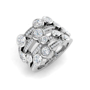 Lab-Grown Round Cut Diamond Bubble Ring in 10K/14K gold and platinum with certified lab-grown or natural diamonds