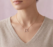 Diamond Flower Necklace in Gold & in 10K/14K gold and platinum with certified lab-grown or natural diamonds