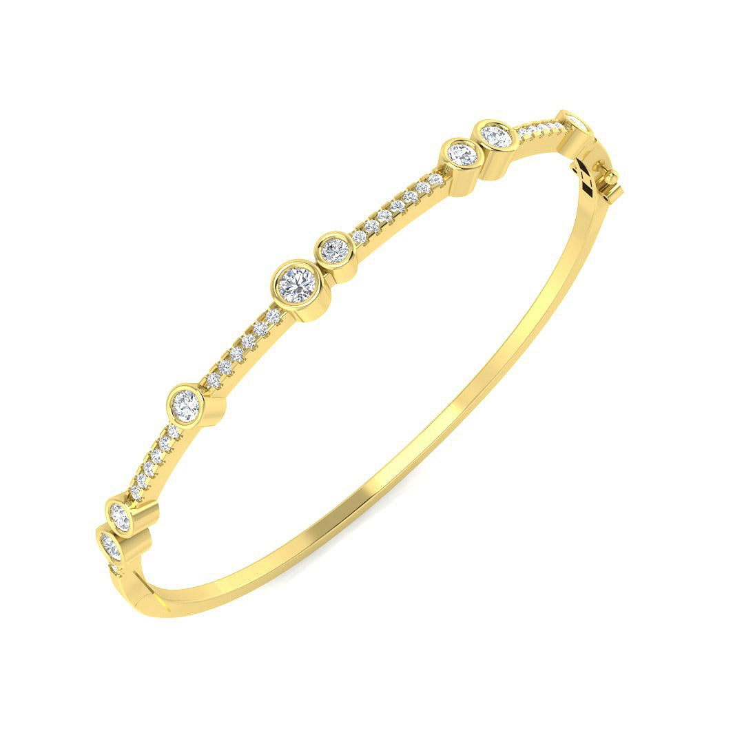 Lab Grown Diamond Bangle for Women Crafted in Gold & in 10K/14K gold and platinum with certified lab-grown or natural diamonds