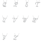 Diamond Script Initial Pendant Necklace Without Chain in 10K/14K gold and platinum with certified lab-grown or natural diamonds