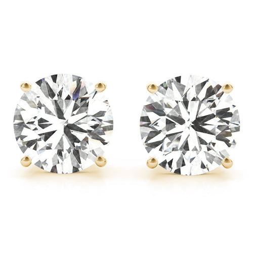 0.1-2.0ct Cluster Diamond Stud Earrings in Gold & in 10K/14K gold and platinum with certified lab-grown or natural diamonds