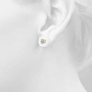 0.1-2.0ct Cluster Diamond Stud Earrings in Gold & in 10K/14K gold and platinum with certified lab-grown or natural diamonds
