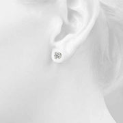 0.1-2.0ct Cluster Diamond Stud Earrings in Gold & in 10K/14K gold and platinum with certified lab-grown or natural diamonds