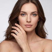 Lab-Grown Diamond Princess Half Eternity Ring in 10K/14K gold and platinum with certified lab-grown or natural diamonds
