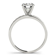 Radiant Channel-Set Round Diamond Engagement Ring in 10K/14K gold and platinum with certified lab-grown or natural diamonds