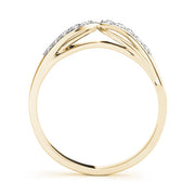 Split Shank Curved Half Eternity Ring in Gold & Platinum