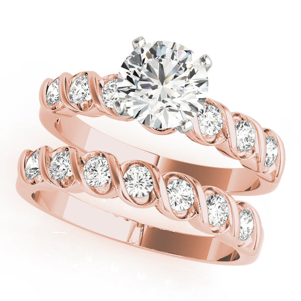 Resplendent Bezel-Set Round Diamond Engagement Ring in 10K/14K gold and platinum with certified lab-grown or natural diamonds