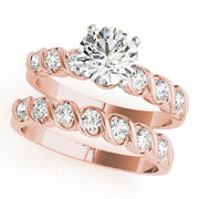 Resplendent Bezel-Set Round Diamond Engagement Ring in 10K/14K gold and platinum with certified lab-grown or natural diamonds