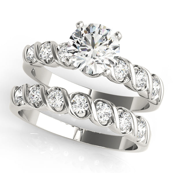 Resplendent Bezel-Set Round Diamond Engagement Ring in 10K/14K gold and platinum with certified lab-grown or natural diamonds
