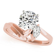 Classic Bypass Marquise Diamond Engagement Ring in 10K/14K gold and platinum with certified lab-grown or natural diamonds