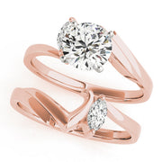 Classic Bypass Marquise Diamond Engagement Ring in 10K/14K gold and platinum with certified lab-grown or natural diamonds