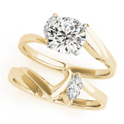 Classic Bypass Marquise Diamond Engagement Ring in 10K/14K gold and platinum with certified lab-grown or natural diamonds
