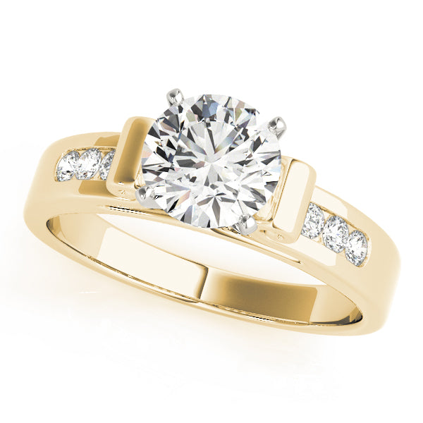 Iconic Channel-Set Round Diamond Engagement Ring in 10K/14K gold and platinum with certified lab-grown or natural diamonds