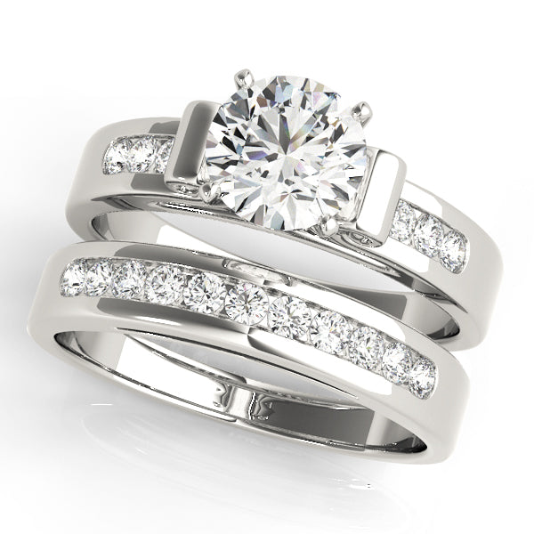 Iconic Channel-Set Round Diamond Engagement Ring in 10K/14K gold and platinum with certified lab-grown or natural diamonds
