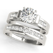 Iconic Channel-Set Round Diamond Engagement Ring in 10K/14K gold and platinum with certified lab-grown or natural diamonds