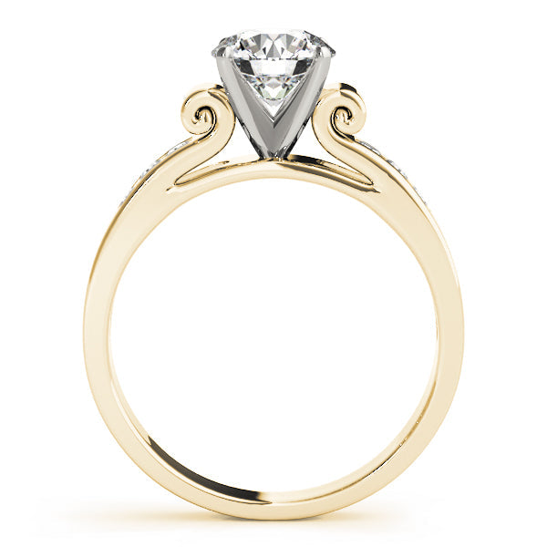 Iconic Channel-Set Round Diamond Engagement Ring in 10K/14K gold and platinum with certified lab-grown or natural diamonds
