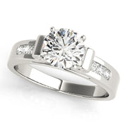 Iconic Channel-Set Round Diamond Engagement Ring in 10K/14K gold and platinum with certified lab-grown or natural diamonds