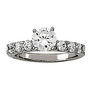 Signature Prong-Set Round Diamond Engagement Ring in 10K/14K gold and platinum with certified lab-grown or natural diamonds