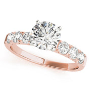 Signature Prong-Set Round Diamond Engagement Ring in 10K/14K gold and platinum with certified lab-grown or natural diamonds