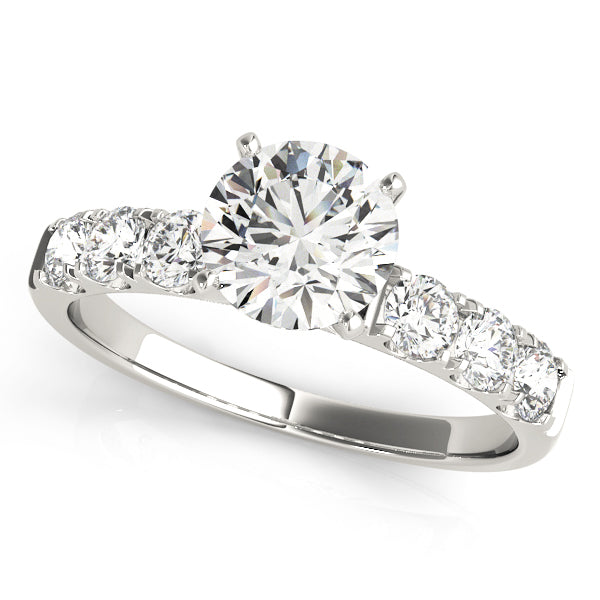 Signature Prong-Set Round Diamond Engagement Ring in 10K/14K gold and platinum with certified lab-grown or natural diamonds