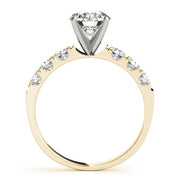 Signature Prong-Set Round Diamond Engagement Ring in 10K/14K gold and platinum with certified lab-grown or natural diamonds