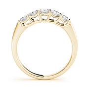 Fancy Princess Half Eternity Ring in Gold & Platinum