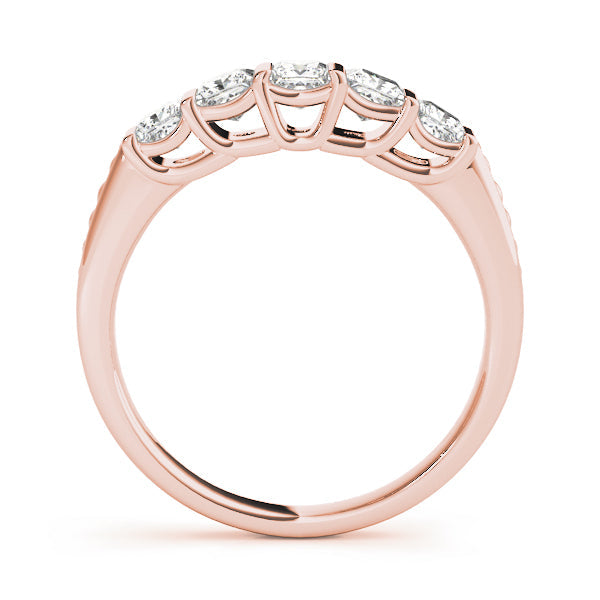 Fancy Princess Half Eternity Ring in Gold & Platinum