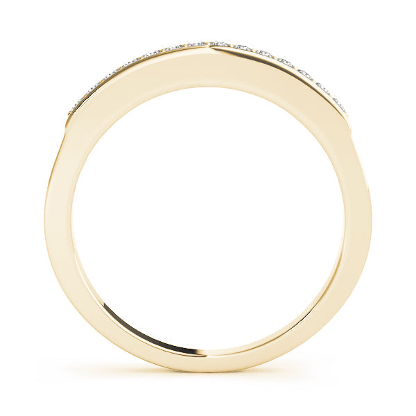 Channel Set Half Eternity Ring in Gold & Platinum