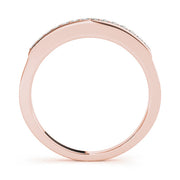 Channel Set Half Eternity Ring in Gold & Platinum