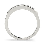 Channel Set Half Eternity Ring in Gold & Platinum
