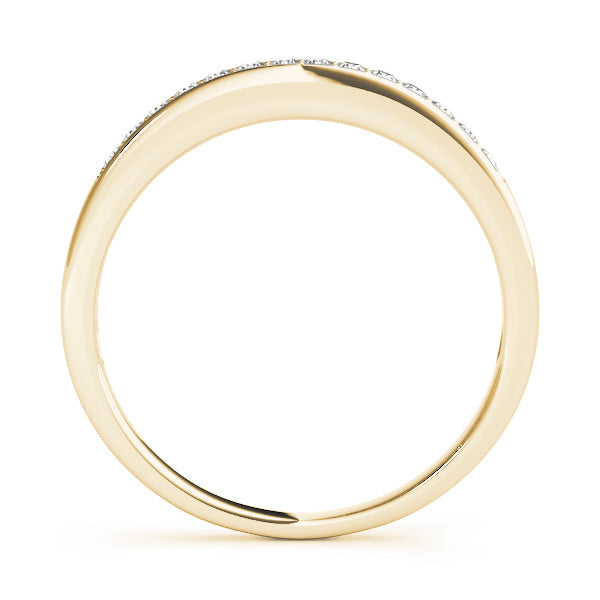 Prong in Channel Half Eternity Ring in Gold & Platinum