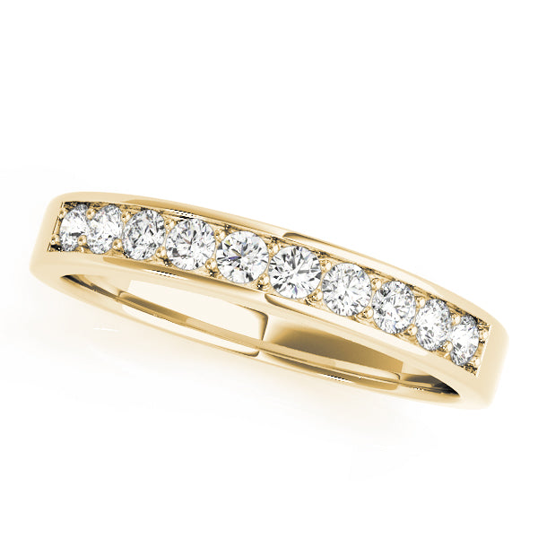 Prong in Channel Half Eternity Ring in 10K/14K gold and platinum with certified lab-grown or natural diamonds