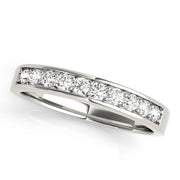 Prong in Channel Half Eternity Ring in Gold & Platinum