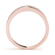 Prong in Channel Half Eternity Ring in Gold & Platinum