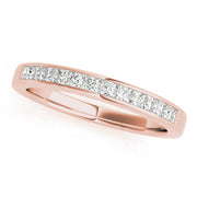 Channel Set Princess Cut Half Eternity Ring in Gold & Platinum