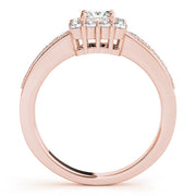 Luxe Halo Princess Diamond Engagement Ring in 10K/14K gold and platinum with certified lab-grown or natural diamonds