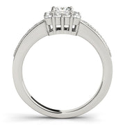 Luxe Halo Princess Diamond Engagement Ring in 10K/14K gold and platinum with certified lab-grown or natural diamonds