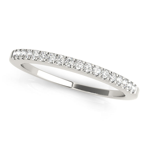 Prong Set Half Eternity Ring in Gold & Platinum