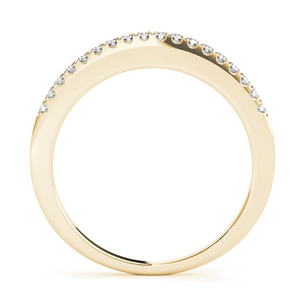 Prong Set Half Eternity Ring in Gold & Platinum