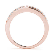 Prong Set Half Eternity Ring in Gold & Platinum