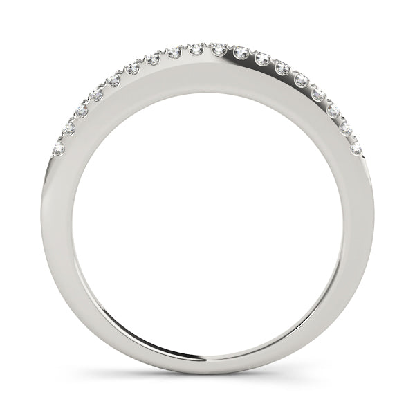 Prong Set Half Eternity Ring in Gold & Platinum