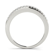 Prong Set Half Eternity Ring in Gold & Platinum