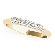 Prong Set Half Eternity Ring in 10K/14K gold and platinum with certified lab-grown or natural diamonds