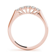 Prong Set Half Eternity Ring in Gold & Platinum